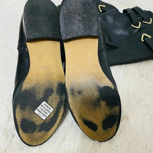 Cynthia Vincent - Knee High Y2K Black Leather Equestrian Boots - Picture 6 of 8